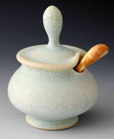 Salt-fired pot by Nicki Berndt