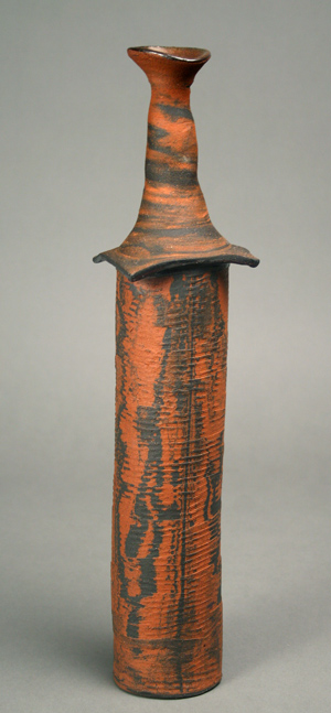 Tall sculptural vase