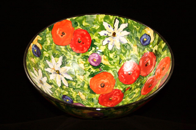 Tom Hicks - large floral bowl